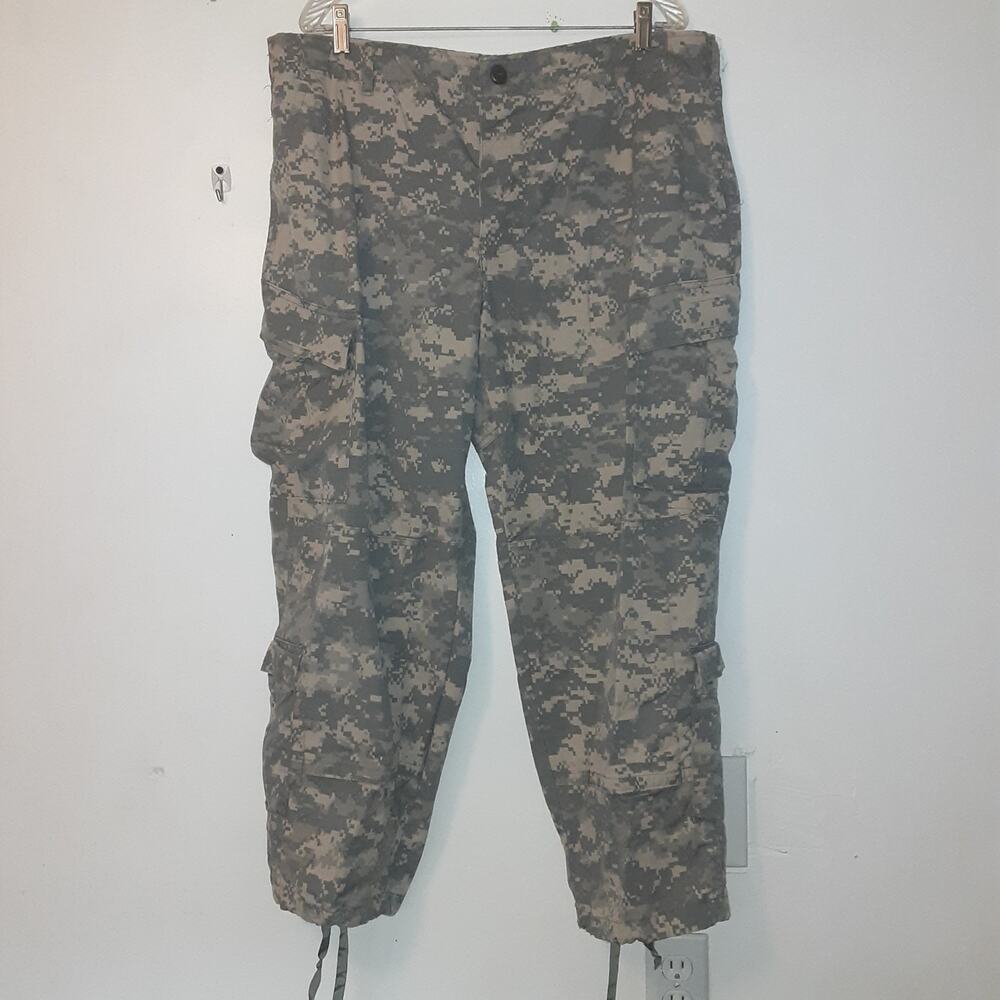 US Military Pants Mens Large Extra Short Digital Camo Army Trouser Ripstop